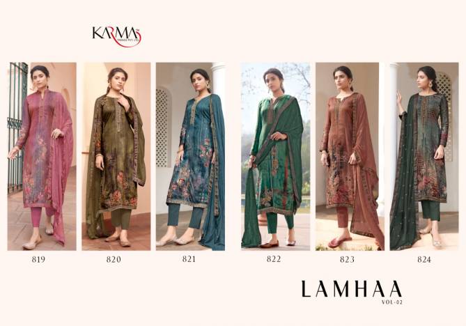 Karma Lamhaa 2 Digital Pure Jam Stain Printed Designer Dress Material Collection
